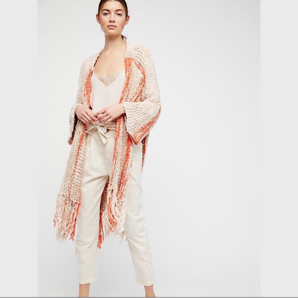 Free People Desert Daze Fringe Duster Cardigan Size XS/Small